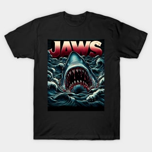 Unleash Oceanic Dread: Dive into Shark-Inspired Thrills with our Jaws-Inspired Collection! T-Shirt